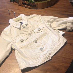 NWT Toddler White Denim Jacket 2T
